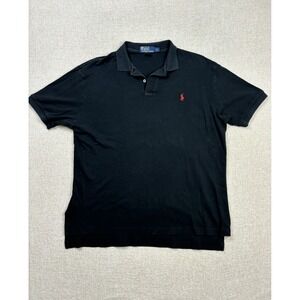 Polo Ralph Lauren Mens Short Sleeve Polo Size Large/L Black Soft Style